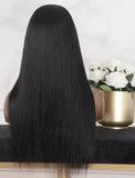 Silky Straight U Part Human Hair Wig Natural Black Upart Wigs