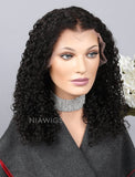 Curly Human Hair Lace Front Wigs With Natural Hairline
