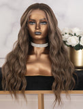#Highlight Virgin Hair Wavy Lace Front Wigs With Natural Hairline