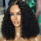 100% Human Hair Curly 13x3 Inches Lace Front Wigs Preplucked Natural Hairline