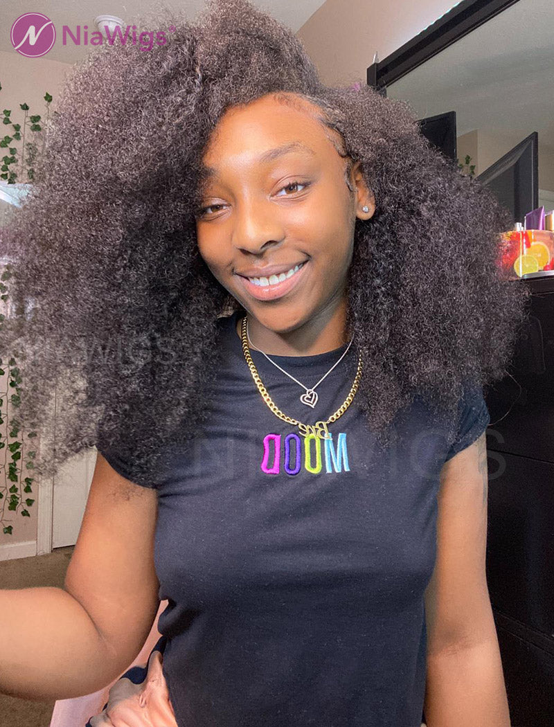 Clearance 4A Tape On Hair Extensions Kinky Curly Extension Human Hair For Black Women
