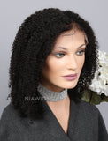 Kinky Curly Human Hair Lace Front Wigs With Baby Hair