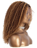 #Highlight Afro Kinky Curly Human Hair Lace Wigs With Baby Hair Around