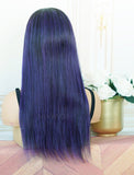 Amanda #Lavender Purple Headband Wig Human Hair Wigs (WITH FREE TRENDY HEADBAND)