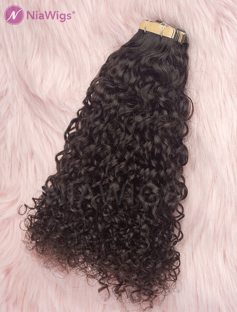 Clearance 3B-3C Tape In Hair Extensions Curly Human Hair For Black Women