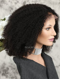 Afro Kinky Curly Human Hair Glueless Full Lace Wigs