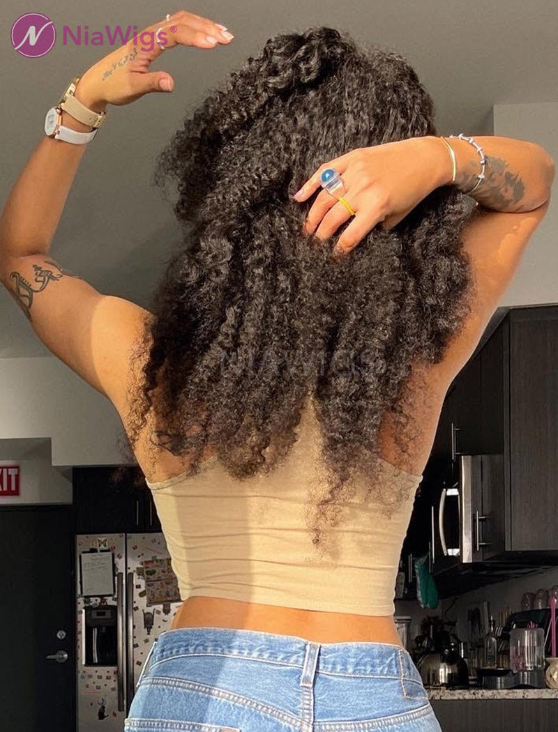 Clearance 4A Tape On Hair Extensions Kinky Curly Extension Human Hair For Black Women