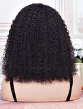 2022 Fashion Kinky Curly Headband Wig Human Hair Wigs (WITH FREE TRENDY HEADBAND)