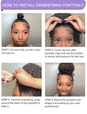 4B 4C Afro Kinky Curly Drawstring Ponytail Human Hair Extensions