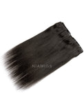 Seamless PU Weft Clip-In Hair Extensions Brazilian Human Hair Silky Straight