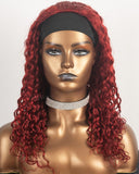 Clearance Red Headband Wig Human Hair Wigs (WITH ONE FREE TRENDY HEADBAND)