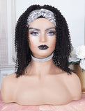Afro Kinky Curly Headband Wig 100% Brazilian Human Hair Wigs