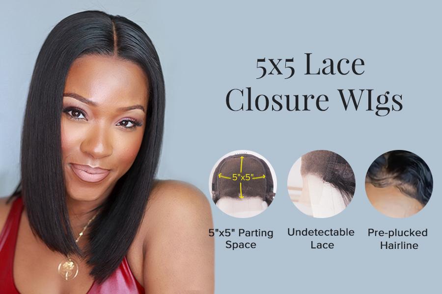 5x5 Lace Closure Wigs - NiaWigs