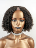 New Arrival Kinky Curly V Part Human Hair Wig Middle Parting V Part Wigs