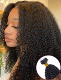 Clearance 4B 4C Micro Loop Extension Afro Curly Microlinks Human Hair Extensions For Black Women