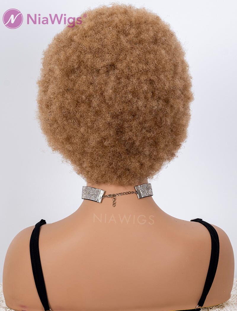 Clearance Afro Kinky Curly Stocked Wig Human Hair Full Machine Made Wigs