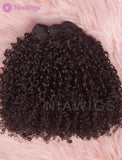 Hair Weft Bundles Natural Color Brazilian Tight Curly Human Hair