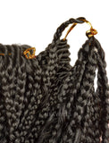 Crochet Boho Box Braids with Human Hair Curls Bulk Hair Extension For Braiding