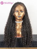 New Arrival Half Up Half Down Braided Glueless Human Hair Full Lace Braided Wig With Baby Hair