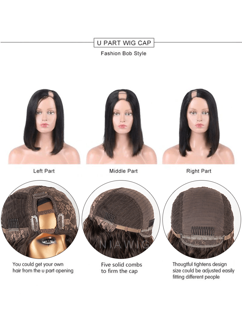Quitting Side Parting U-Part Wig Cap