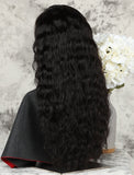 Wavy Stock Wig Natural Color Human Hair Machine Made Wigs