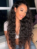 Natural Wave Human Hair Glueless Full Lace Wigs Free Parting With Baby Hair
