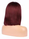99j Human Hair Bob Wig Colorful Lace Wigs