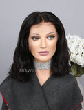Natural Wavy Short Bob Human Hair Lace Front Wigs