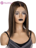 Jennifer #Highlight Human Hair 12 Inches Lace Wig