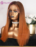 Amanda #Balayage Silky Straight Human Hair Lace Wigs