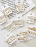Chic Artificial Pearl Metal Hair Clips Barrettes