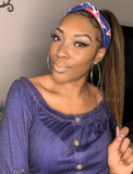 Gloria #Highlight Headband Wig Silky Straight Human Hair Wigs (WITH FREE TRENDY HEADBAND)