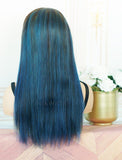Kimberly #Ink Blue Headband Wig Human Hair Wigs (WITH ONE FREE TRENDY HEADBAND)