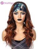 Brenda #Caramel Headband Wig Human Hair Wigs (WITH FREE TRENDY HEADBAND)
