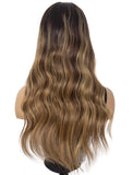 Rachel #Highlight Natural Wavy Human Hair Lace Wigs With Natural Hairline