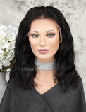 Short Bob Human Hair Fashion Wavy Lace Front Wigs With Natural Hairline
