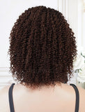 Nina Black Roots Medium Brown Base(#1BT#4 )Kinky Curls Headband Wigs (WITH ONE FREE TRENDY HEADBAND)