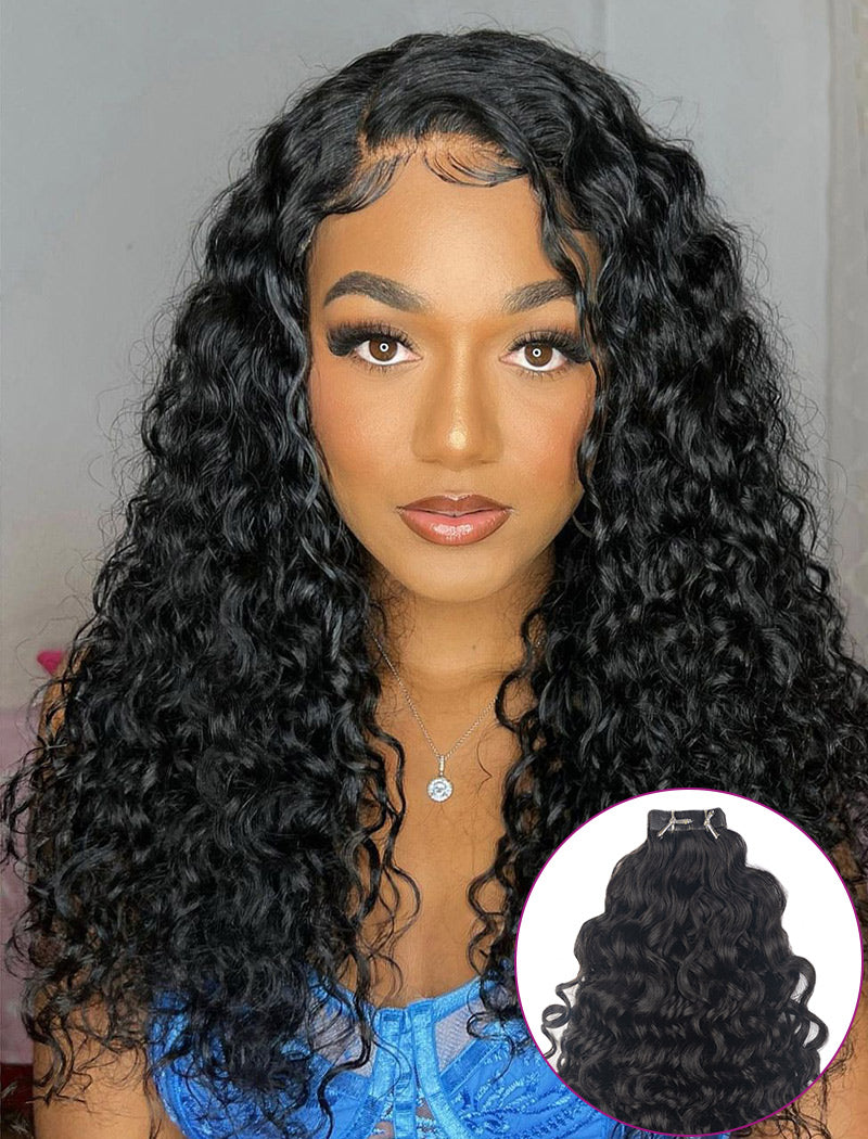 3B-3C Tape In Hair Extensions Curly Human Hair For Black Women
