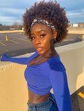 Headband Wig Afro Kinky Curly Human Hair Wigs