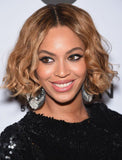 Beyonce Inspired Short Bob Curly Virgin Hair Lace Front Celebrity Wigs