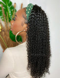 2025 Fashion Kinky Curly Headband Wig Human Hair Wigs (WITH FREE TRENDY HEADBAND)
