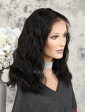 Fashion Bob Cut Natural Wavy Human Hair Glueless Full Lace Wigs