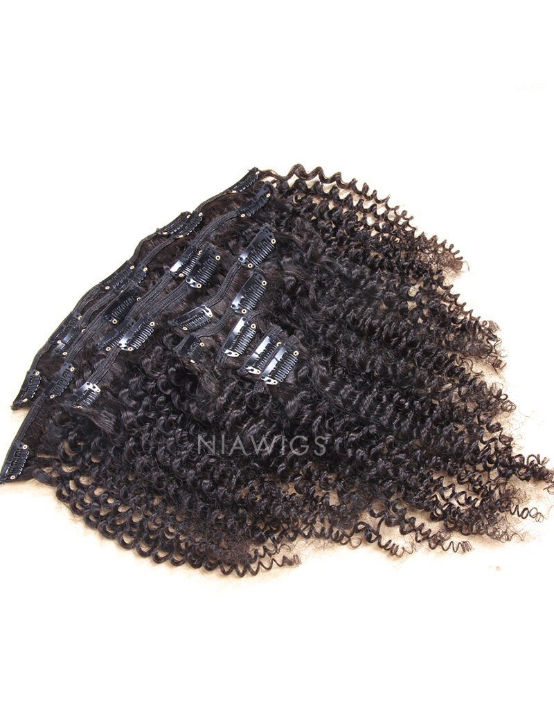 Clip-In Hair Extensions Brazilian Hair Kinky Curly