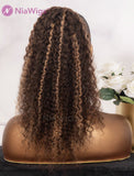 Highlight #3/#27 Kinky Curly Wrap Around Drawstring Ponytail Human Hair Extensions