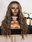 #Highlight Virgin Hair Wavy Lace Front Wigs With Natural Hairline