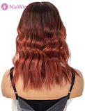 Ashley #Pastel Pink 12 Inches Remy Hair Natural Wavy Closure Lace Wigs