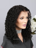 Curly Human Hair Glueless Full Lace Wigs With Baby Hair