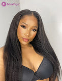 Kinky Straight Microlink Hair Extensions Human Hair Micro Links For Black Women