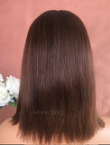Clearance Emily Virgin Hair 10 Inches Lace Front Wig #4 Medium Brown