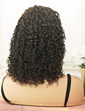 #3 Chocolate Brown Headband Wig Curly Human Hair Wigs (WITH FREE TRENDY HEADBAND)